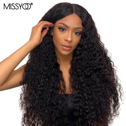 4x4 Curly Lace Closure Wig Pre Plucked Kinky Curly Human Hair Wigs 26 Inch Black Women Brazilian Lace Closure Wigs for Women