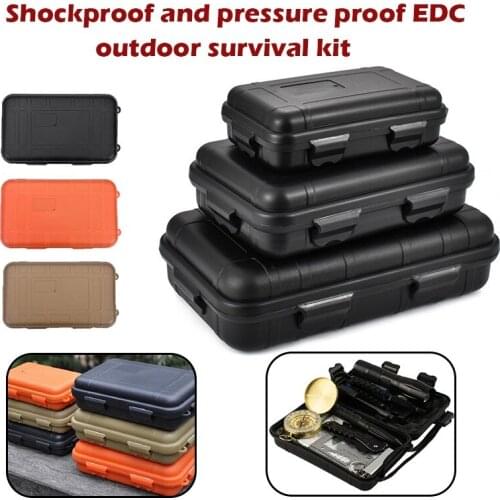 Plastic Outdoor Sealed Box Shockproof Bins Waterproof Box Travel Storage Kit Survival Case Valuables Electronic Gadget Container