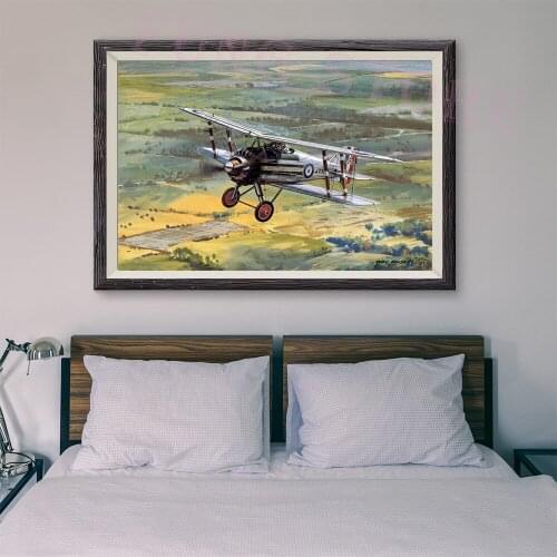 T145 War Plane Flight Operations Retro Classic Painting 11 Custom Silk Poster Home Deco Wall Art Christmas Gift