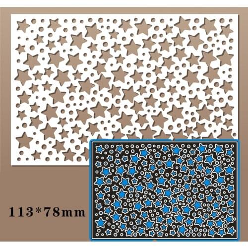 Cutting Dies Stars Card Metal and Stamps Stencil for DIY Scrapbooking Photo Album Embossing Paper Card 113*78mm