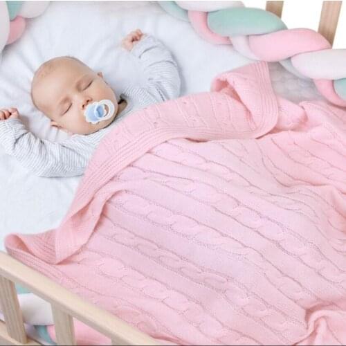 Knitted Baby Blankets Newborn Baby Swaddle Wrap Blanket Manta Infant Toddler Bedding Stroller Crib Receiving Swaddling Blanket