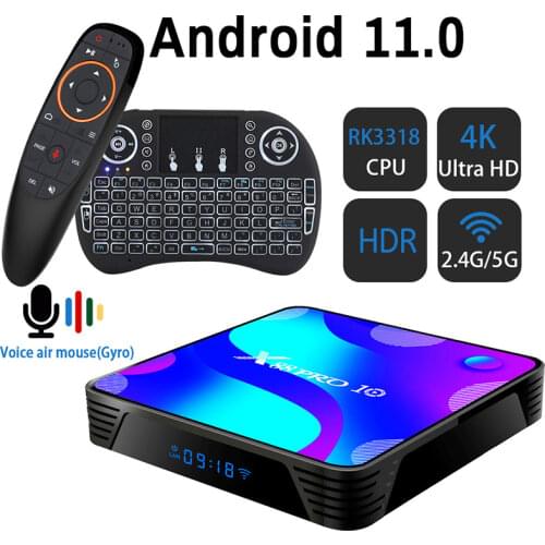 X88 PRO Android 11.0TV Box 2.4G&5.8G Wifi RK3318 4GB 32GB 64GB 128G Support Youtube Set Top Box