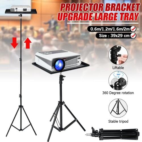 0.6m/1.2m/1.6m/2m Universal Projector Stand with Tray Computer PC Laptop Stand Sheet Music Stand Adjustable Projector Brackets