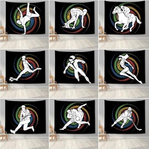 Sporter On Spin Wheel Graphic Wall Tapestry 3D Cartoon Wall Hanging Tapestry For Bedroom Background Cloth Home Dorm Decor