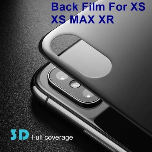 9H Full Cover Protective Back Film Glass For iPhone X XS 11 12 MAX XR Screen Protector On the Back For iPhone X 8 7 6 Plus Glass