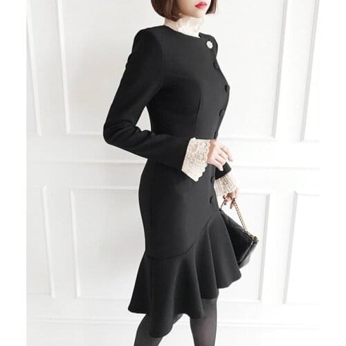 2020 Spring Summer Sheer OL Office Work Dress Women Singer Breasted Tight Casual Dress Ladies Mini Dresses Woman Party Night