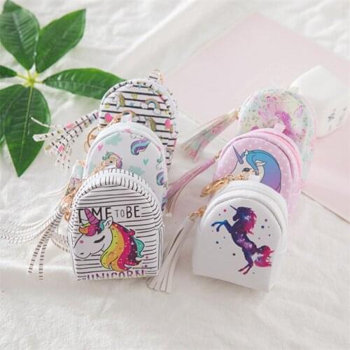1pcs Unicornio Coin Purses Pendant Baby Shower Decorations Wedding Gifts for Guests Mini Bag Unicorn Party Birthday Party Kids-S
