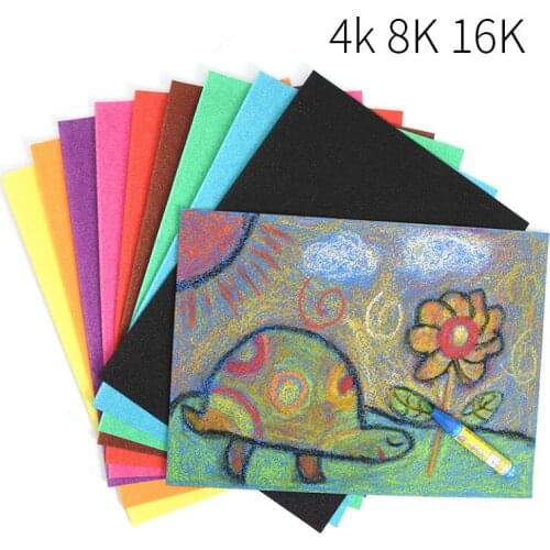 20sheet Magic Color Scratch Art Paper Coloring Cards Scraping Drawing Toys for Children size 4k 8k 16k