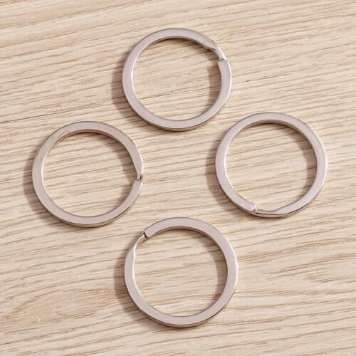 8pcs 30*30mm Round Key Holder Split Rings for DIY Handmade Jewelry Making Cute Keychain Gifts for Women Men Crafts Gift