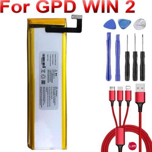 Battery for GPD WIN 2 WIN2 Handheld Gaming Laptop Windows 10 System 8GB RAM Mini PC Laptop +USB cable+toolkit
