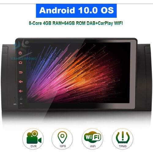 9" Android 10.0 Car Stereo DAB Car Radio Multimedia Player for BMW E39 E53 X5 M5 DSP CarPlay & Auto GPS 4G DAB+ WiFi Sat Nav