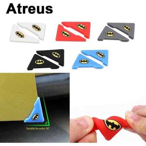 Atreus 2pcs Car Door Corner Crash Protection Cover Stickers For Mercedes benz W204 W203 W211 AMG Mini cooper Skoda octavia a5
