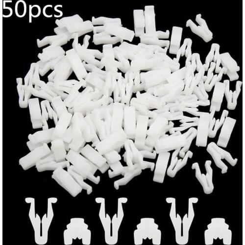 50Pcs Car White Plastic Instrument Panel Dashboard Retainer Rivet Moulding Clip 6mm Hole Car Accessories Auto Fastener Parts