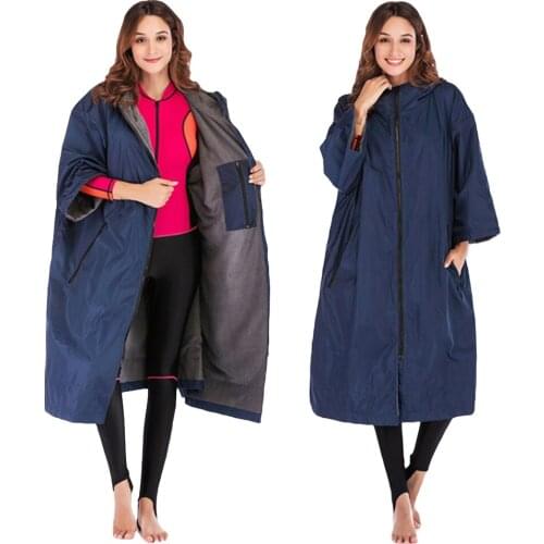 Men Women Microfiber Large Beach Towel Hooded Bath Towels Surf Poncho Quick Dry Bathrobe Wetsuit Changing Robe Swimming Dry Robe