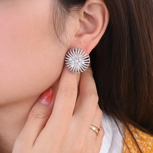 Brand Trendy High Quality Jewelry Round Stud Earring Jewelry Geometric Stunning Earring Oorbellen Brincos Bijoux 2021 New