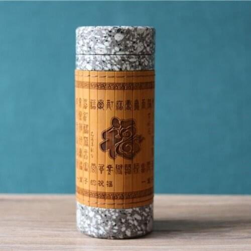 Maifan Stone Insulation Cup Business gift tea cup Original stone water cup Purified water quality With bamboo sleeve Health Cup
