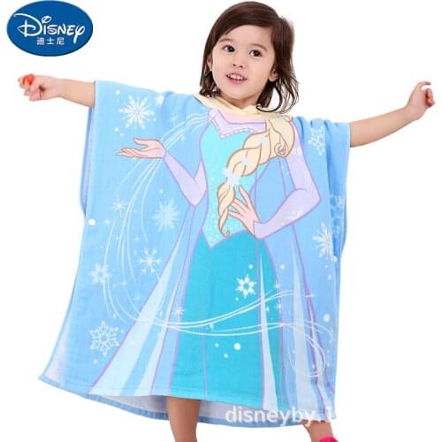 Disney Frozen 100%Cotton Childrens Hooded Bath Towel beach towels Minnie Mickey mouse boy girl Cloak Cotton Bathrobe Cartoon