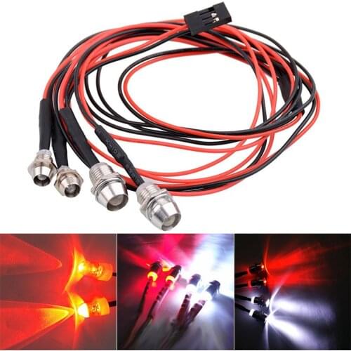HOT RC LED Night Headlamps Headlights 3/5mm LED Light for Model Drift Crawler Car NDS