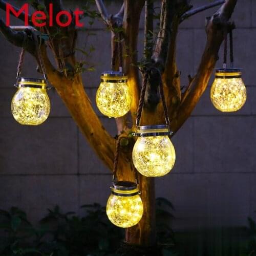 High-End Solar Lamp Garden Decorations Arrangement Balance Outdoor Household Waterproof Hanging Tree Lamp Small Night Lamp