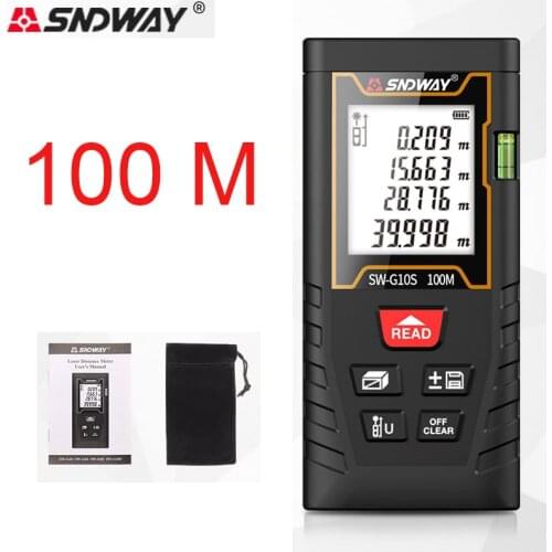 SNDWAY High-precision Laser Rangefinder 40M 60M 80M 100M Distance Measure Single Horizontal Bubble Electronic Ruler for Hunting