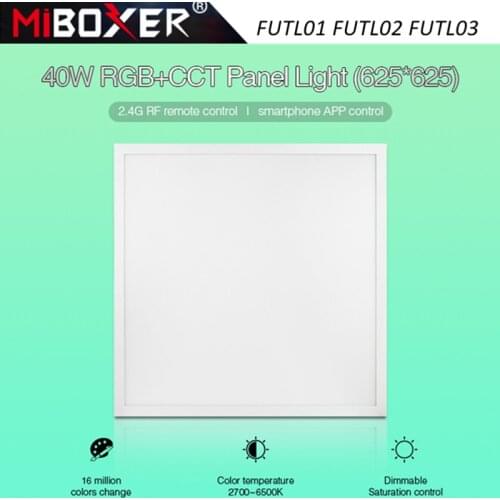 MiBOXER 20W 40W RGB+CCT LED Panel Light 2.4G Remote Control & Smartphone APP WiFi Control & Alexa Voice Control FUTL01