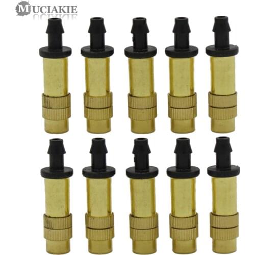 MUCIAKIE 5PCS Atomization Nozzle Brass Spray Sprinkler Sprayer for 4/7mm Hose Pipe Garden Watering Sprayer Irrigation Kits