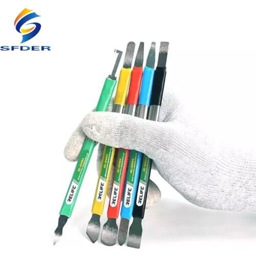 RELIFE RL-049A Multifunctional Double Head Disassembly knife Kit Anti Static Disassemble Set Removing Glue Scraping Tin Crowbar