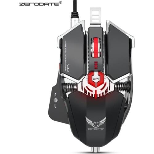 NEW USB2.0 4000DPI adjustable programmable RGB came mouse Macros define game 10key mouse for windows OS CF LOL