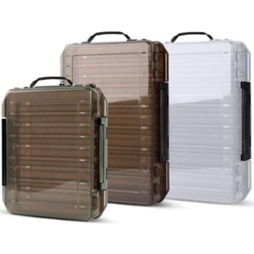 PHAT FISH Lure Case 10/14 Room Double Sided Plastic Bait Jig Storage High Strength Lure Hook Tackle Accessory Boxes