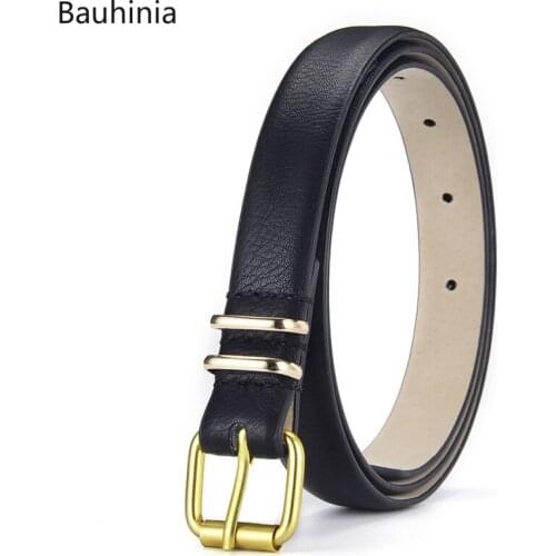 New High Quality Solid Color Ladies Pin Buckle Belt 105*2cm Luxury PU Material Fashion Casual Young Designer Belt