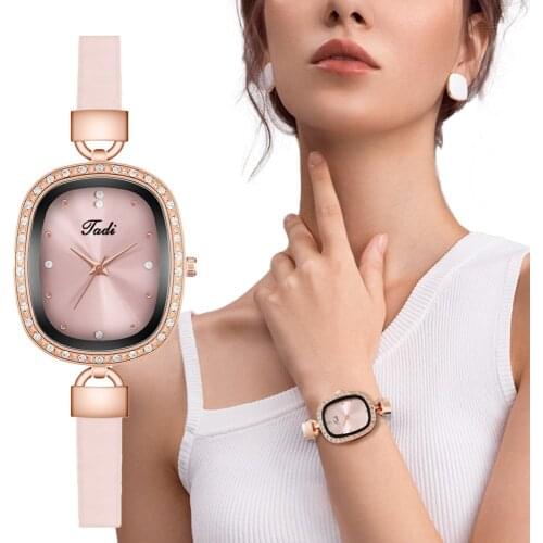 Luxury Simple Watches Women Fashion Rectangle Creative Quartz Leather Wristwatches Elegant Ladies Female Watch With Clock Gifts