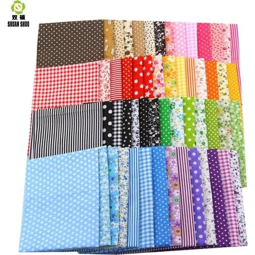 Shuanshuo 84pcs Cotton Printed Fabric Thin Density Bundle Square Stitching Lint DIY Quilting Flower Pattern Artcraft 24*24CM