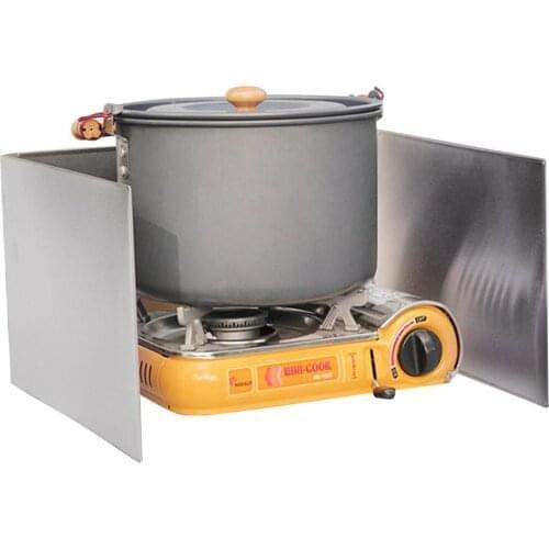 Camping Stove Windshield Folding Stainless Steel Burner Screen Wind Screen Cookout Picnic Cookware Windbreak Board Equipment