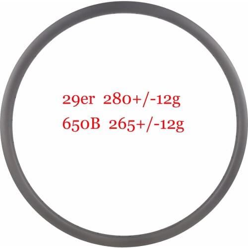 265g super light 650B MTB XCM race bike wheel carbon rim 29er 280g tubeless clincher marathon XC rim 27mm wide 25mm deep UD Matt