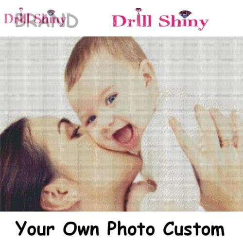 Drill Shiny 3D Diy Diamond Painting Baby Photo Custom Full Square Drill Embroidery Animal Pet Picture Pearl Cross Stitch