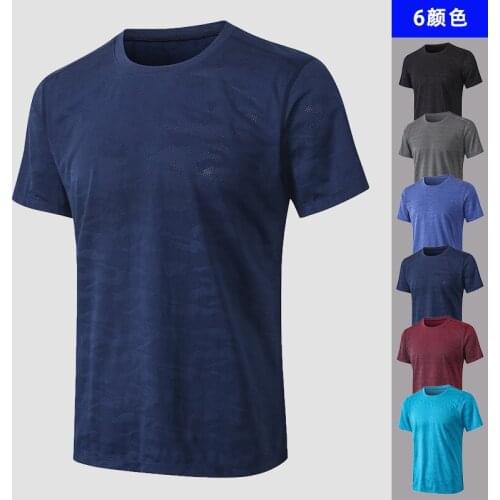 Men Sweatshirt Mesh Quickly Dry Elastic Short Sleeve Sport Shirt Running Jogger Fitness Gym Workout Casual Shirt Sportswear