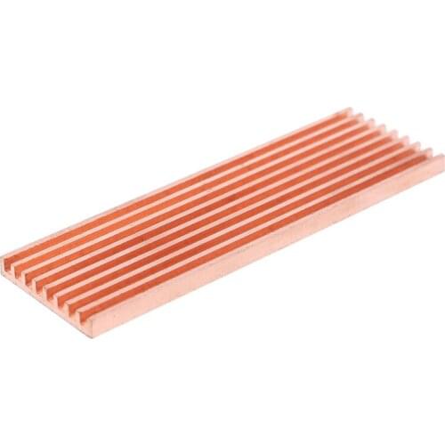 Pure Copper Heatsink Cooler Heat Sink Thermal Conductive Adhesive for M.2 2280 PCI-E NVME SSD 2/3/4mm
