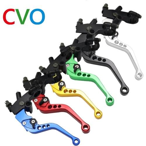 Universal 7/8" 22mm Motorcycle Clutch Brake Master Cylinder Reservoir Levers Kit Fluid Reservoir Set