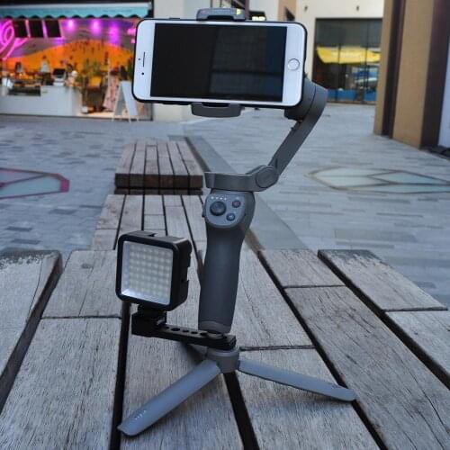 STARTRC Universal Joint Bracket with Handheld PTZ Fill Light & Aluminum Folding Tripod for DJI OSMO Mobile 3/2 Zhiyun Smooth 4/Q