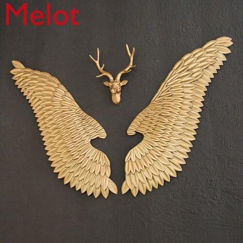 High-End Luxury Industrial Style Iron Wings Wall Decoration Bar Decoration Retro Wall Hanging Clothing Store Wall Decoration