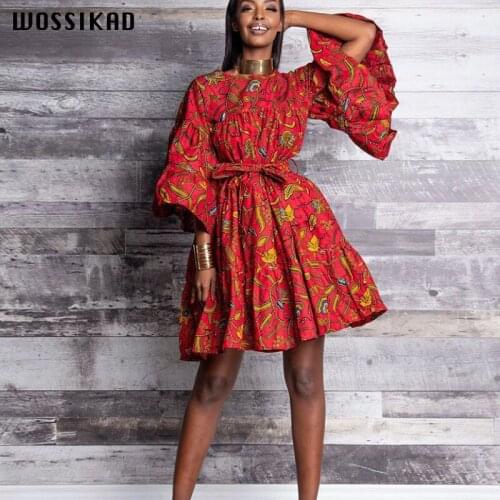Dress Women Lotus Leaf Sleeve Loose Floral Vintage Dress Designer Dresses Runway Bestidos Mujer 2019 Envio Gratis Ropa Mujer
