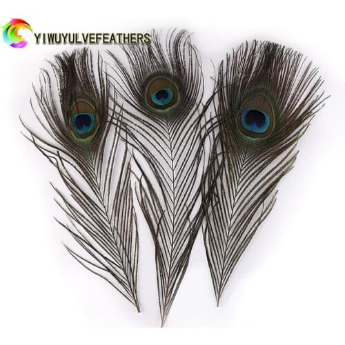 20Pcs/Lot Natural Real Peacock Feathers for Decoration 25-80cm peacock material Home Hotel plumas decoración de floreros Decor W