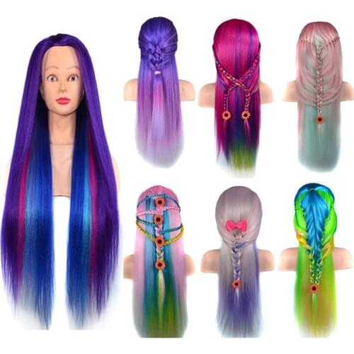 23'' Salon Hair Styling Mannequin Training Practice Display Cosmetology Head Hair Mannequin Head Training Head Doll Head