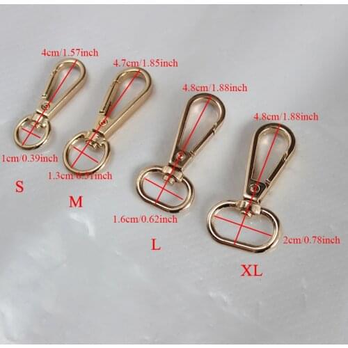 5pcs 4 Sizes Metal Swivel Trigger Lobster Clasp Snap Hook Key Chain Ring Paracord Lanyard DIY Craft Outdoor Backpack Bag Parts