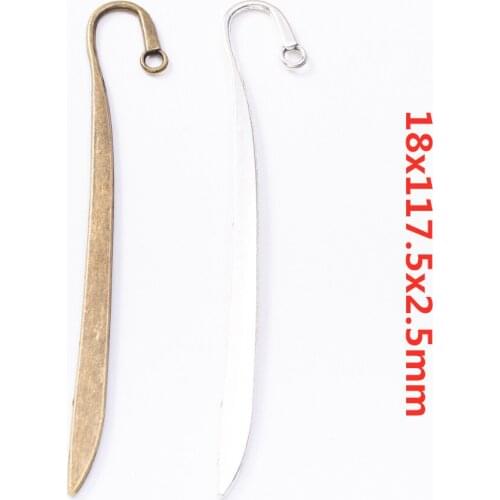 5 pieces of retro metal zinc alloy bookmark pendant DIY handmade jewelry necklace making 8347
