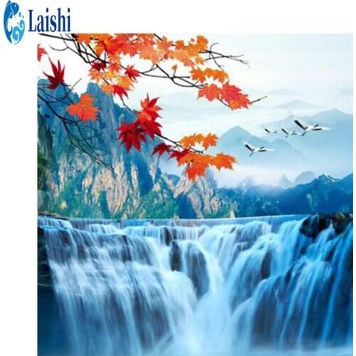 Full circle diamond painting wholesale Maple leaf handmade diamond embroidery Cross stitch mosaic art kit home decoration