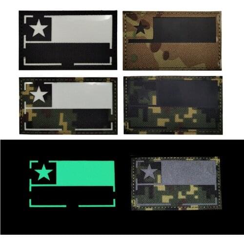 Chile Flag Reflective Patches IR Tactical Chilean Emblem Decorative Badges For Clothing Backpack Applique