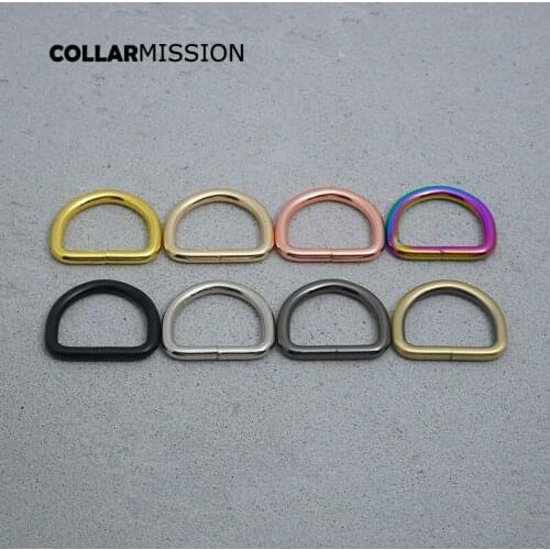 100pcs/lot Nickel plated D-Rings 25mm webbing strapping bags garment accessory retailing non welded metal flat Dee ring 8 kinds