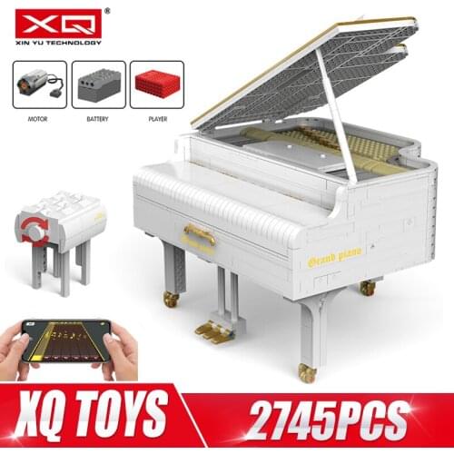 HB APP Control Toys Model The 21323 Motorized White Playble Grand Piano Set Building Blocks Bricks Kids Christmas Toys Gifts