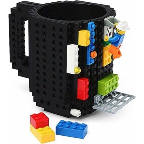 HOMIE 350ml Coffee Mug Build-On Brick Mug Type Building Blocks Cup DIY Block Puzzle Mug Drinkware Drinking Mug cute cup for kid